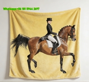 Hermès Equestrian Horse Flannel Throw Blanket IMG_5077